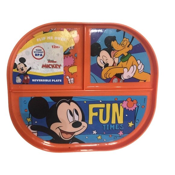 Mickey Mouse Reversible Plate Set - BPA-Free - 12M+ Kids Dining Fun - 2-Pack - Picture 3 of 5